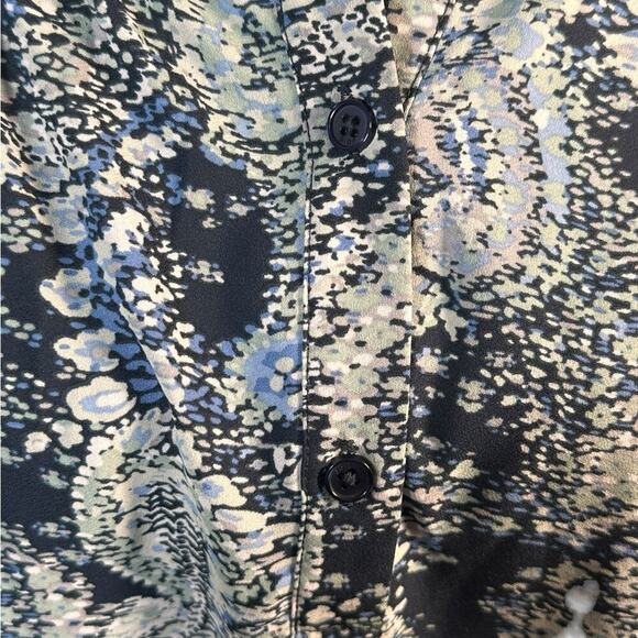 Joie Parisian Paisley Peasant Top Blue Long Sleeve Damarre Size M - Picture 4 of 7